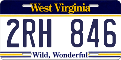 WV license plate 2RH846