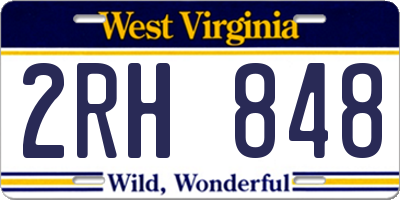 WV license plate 2RH848