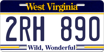 WV license plate 2RH890