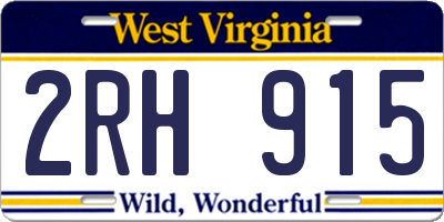 WV license plate 2RH915