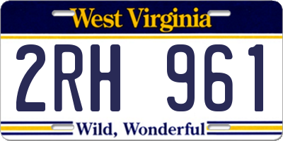 WV license plate 2RH961