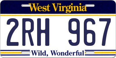 WV license plate 2RH967