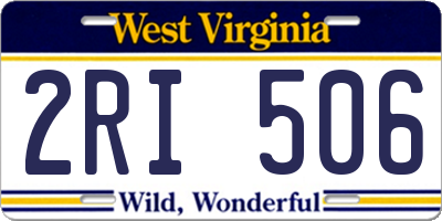 WV license plate 2RI506