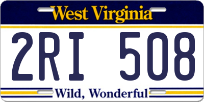 WV license plate 2RI508
