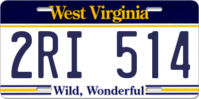 WV license plate 2RI514
