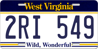 WV license plate 2RI549