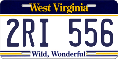 WV license plate 2RI556