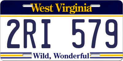 WV license plate 2RI579