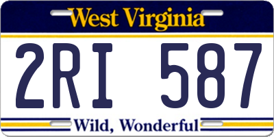 WV license plate 2RI587