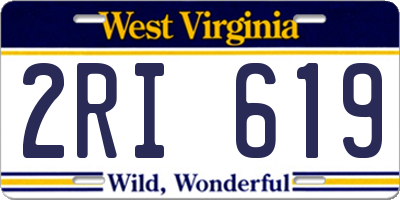WV license plate 2RI619