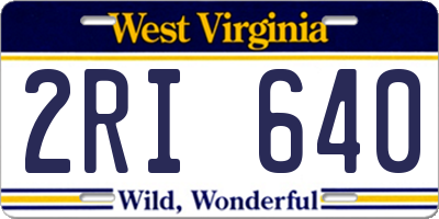 WV license plate 2RI640