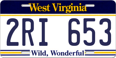 WV license plate 2RI653