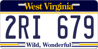 WV license plate 2RI679