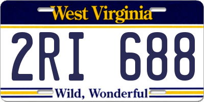 WV license plate 2RI688