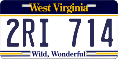 WV license plate 2RI714