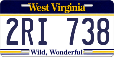 WV license plate 2RI738