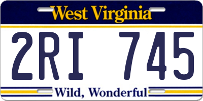 WV license plate 2RI745