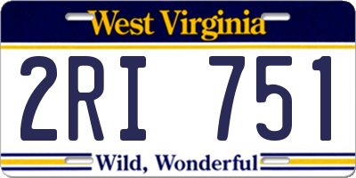 WV license plate 2RI751