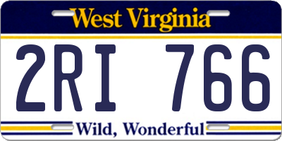 WV license plate 2RI766