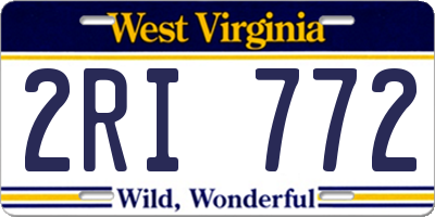 WV license plate 2RI772