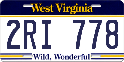 WV license plate 2RI778
