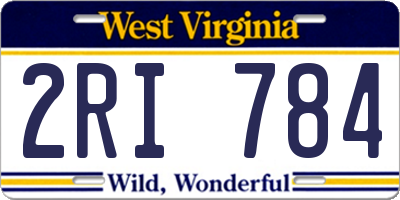 WV license plate 2RI784