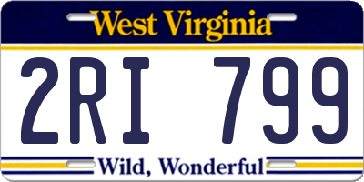 WV license plate 2RI799