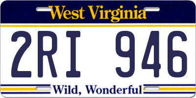 WV license plate 2RI946