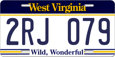WV license plate 2RJ079