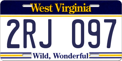WV license plate 2RJ097