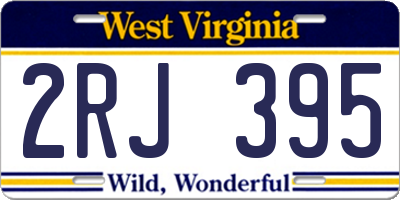 WV license plate 2RJ395