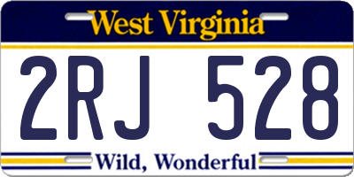 WV license plate 2RJ528