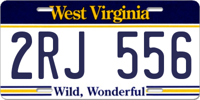 WV license plate 2RJ556