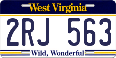 WV license plate 2RJ563
