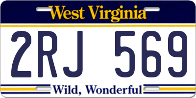 WV license plate 2RJ569