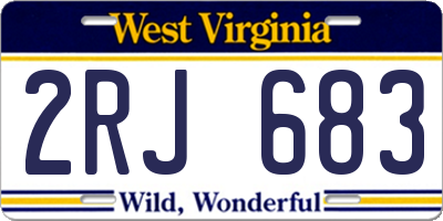 WV license plate 2RJ683