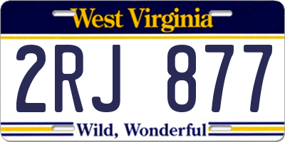 WV license plate 2RJ877