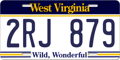 WV license plate 2RJ879
