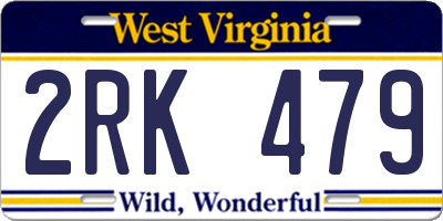 WV license plate 2RK479