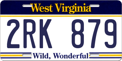 WV license plate 2RK879