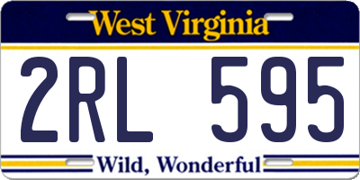 WV license plate 2RL595