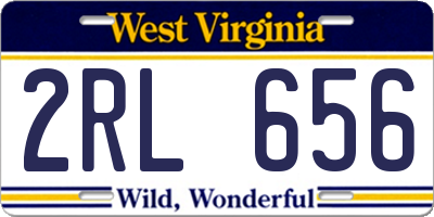 WV license plate 2RL656