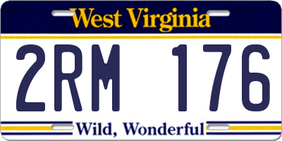 WV license plate 2RM176