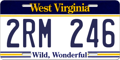 WV license plate 2RM246