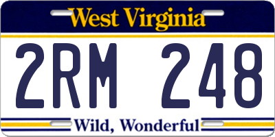 WV license plate 2RM248