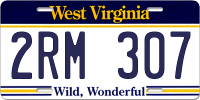 WV license plate 2RM307