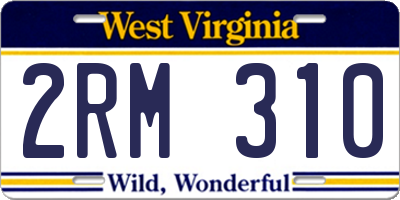 WV license plate 2RM310