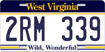 WV license plate 2RM339