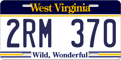 WV license plate 2RM370