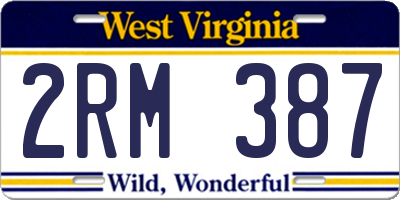 WV license plate 2RM387